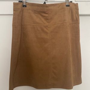 Suede brown skirt